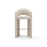 White Velvet Bar Stool | Caracole Overlap