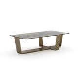 Smoked Bronze Glass Cocktail Table | Caracole Counter Balance