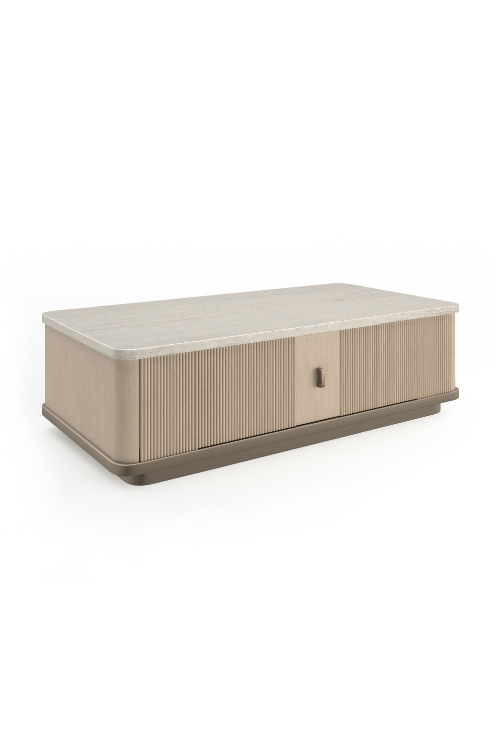 Reeded Oak 2-Door Cocktail Table | Caracole Rhythm | Caracole.eu.com
