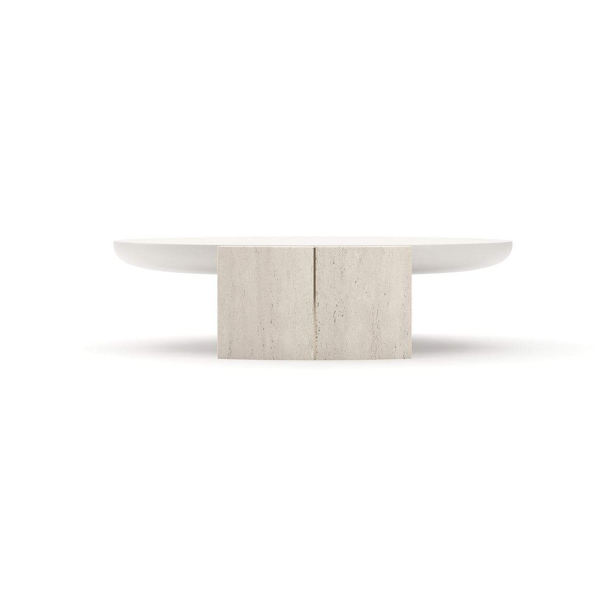 Travertine Panels Cocktail Table | Caracole Overlap