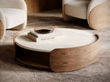 Wood Shelf Open Coffee Table | Caracole Fleur