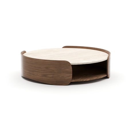 Wood Shelf Open Coffee Table | Caracole Fleur