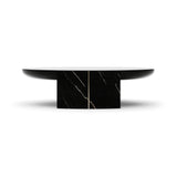 Black Round Coffee Table | Caracole Overlap