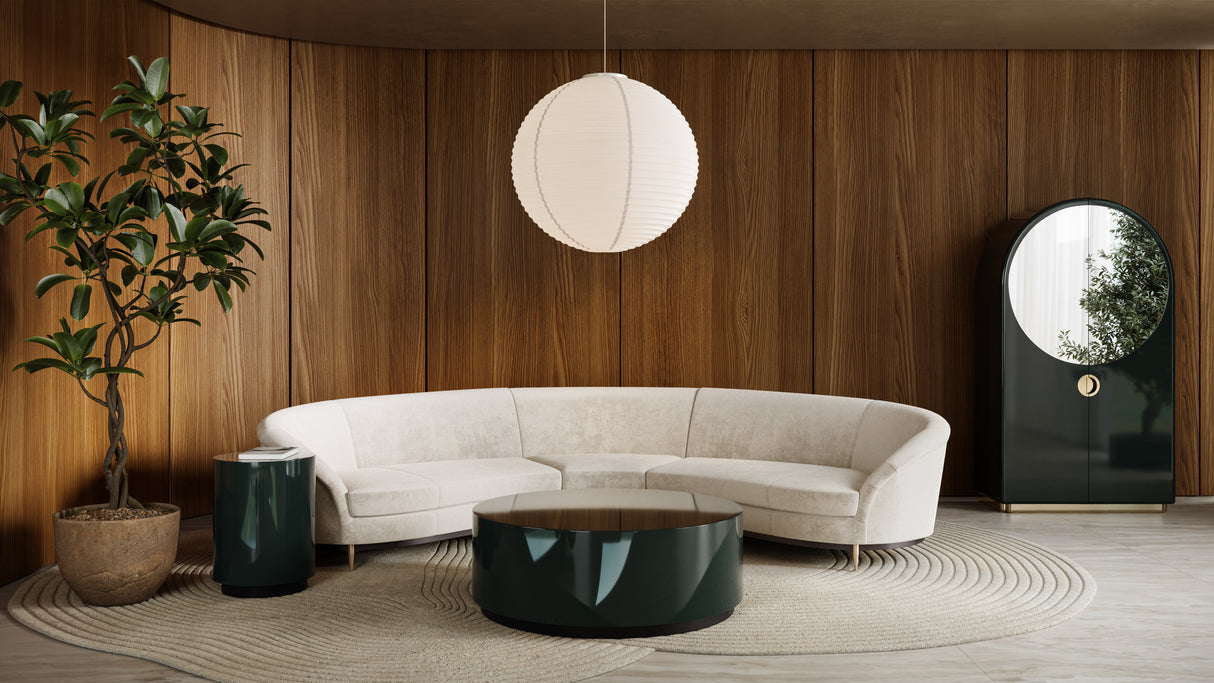 Round Black Coffee Table | Caracole Couture