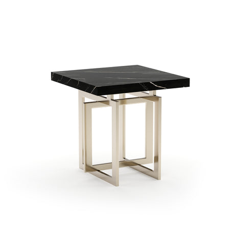 Black Marble Square Side Table | Caracole Wish You Were Here