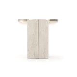 Travertine Base Side Table | Caracole Overlap