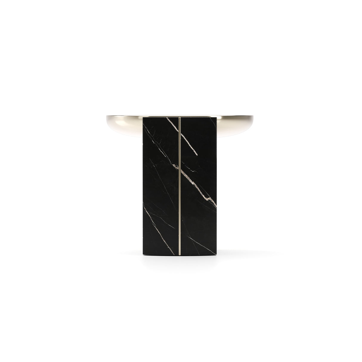 Black Marble Base Side Table | Caracole Overlap