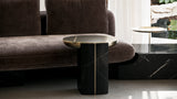 Black Marble Base Side Table | Caracole Overlap