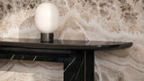 Black Stone Panel Console Table | Caracole Overlap