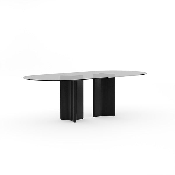 Smoked Glass Dining Table | Caracole Viola