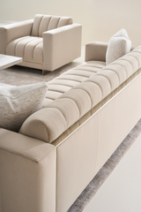 Cream Channel-Tufted Sofa | Caracole Well Balanced | Caracole.eu.com