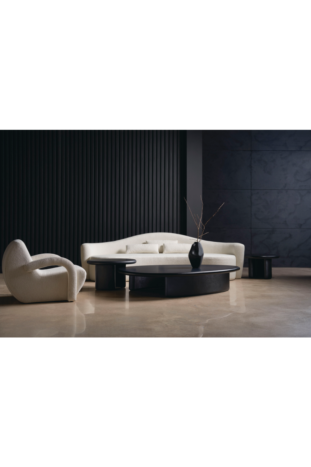 White Bouclé Accent Chair | Caracole Leo | Caracole.eu.com