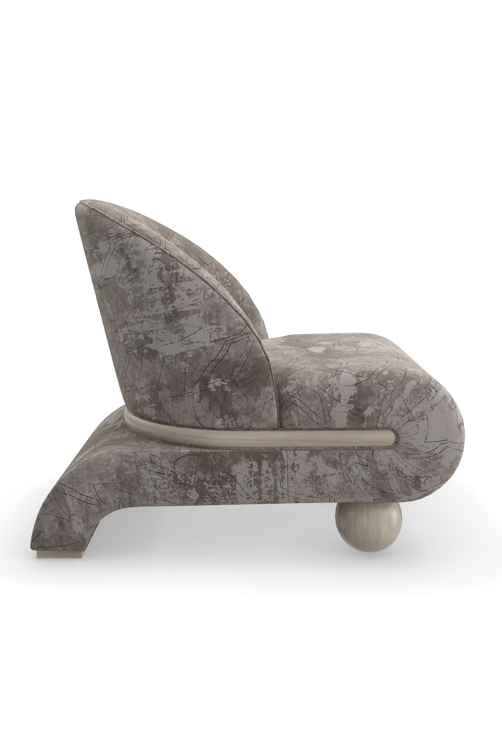 Ball Feet Velvet Accent Chair | Caracole Bora Bora | Caracole.eu.com