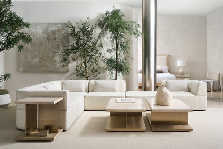 White Welted 6-Piece Sectional | Caracole Marbella