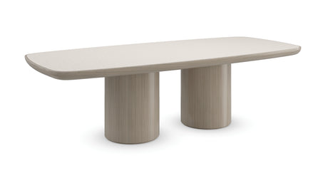 Light Wood Stone Dining Table | Caracole Santorini
