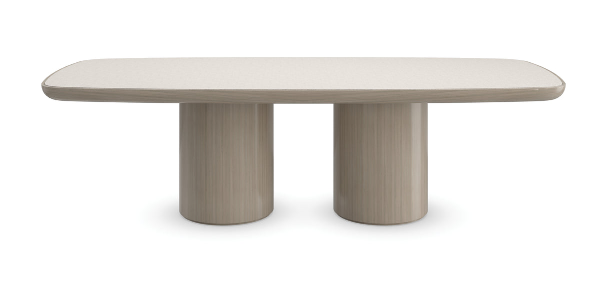 Light Wood Stone Dining Table | Caracole Santorini