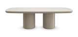 Light Wood Stone Dining Table | Caracole Santorini