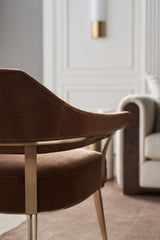 Natural Walnut Lounge Chair | Caracole Altura