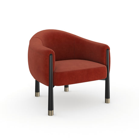 Red Velvet Accent Chair | Caracole Baton