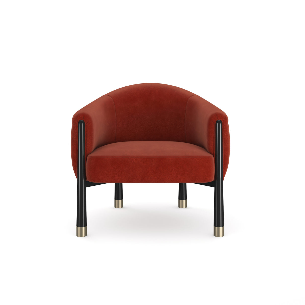 Red Velvet Accent Chair | Caracole Baton