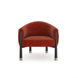 Red Velvet Accent Chair | Caracole Baton