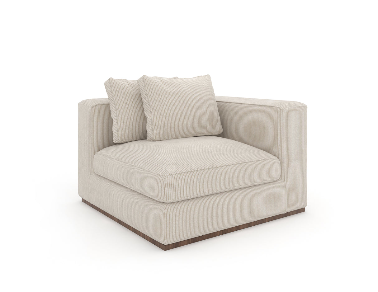 Cream Corner Wedge Sofa | Caracole Bello