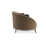 Brown Velvet Curved Sofa | Caracole Main Event