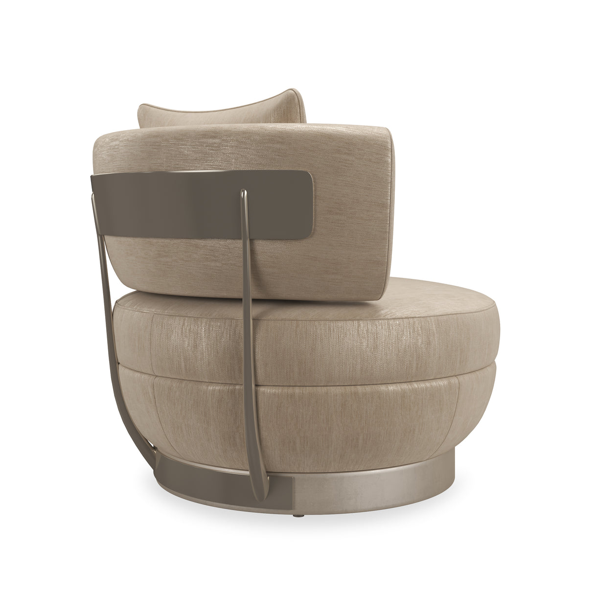 Chenille Swivel Lounge Chair | Caracole Celeste