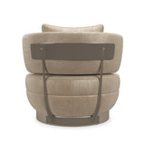Chenille Swivel Lounge Chair | Caracole Celeste