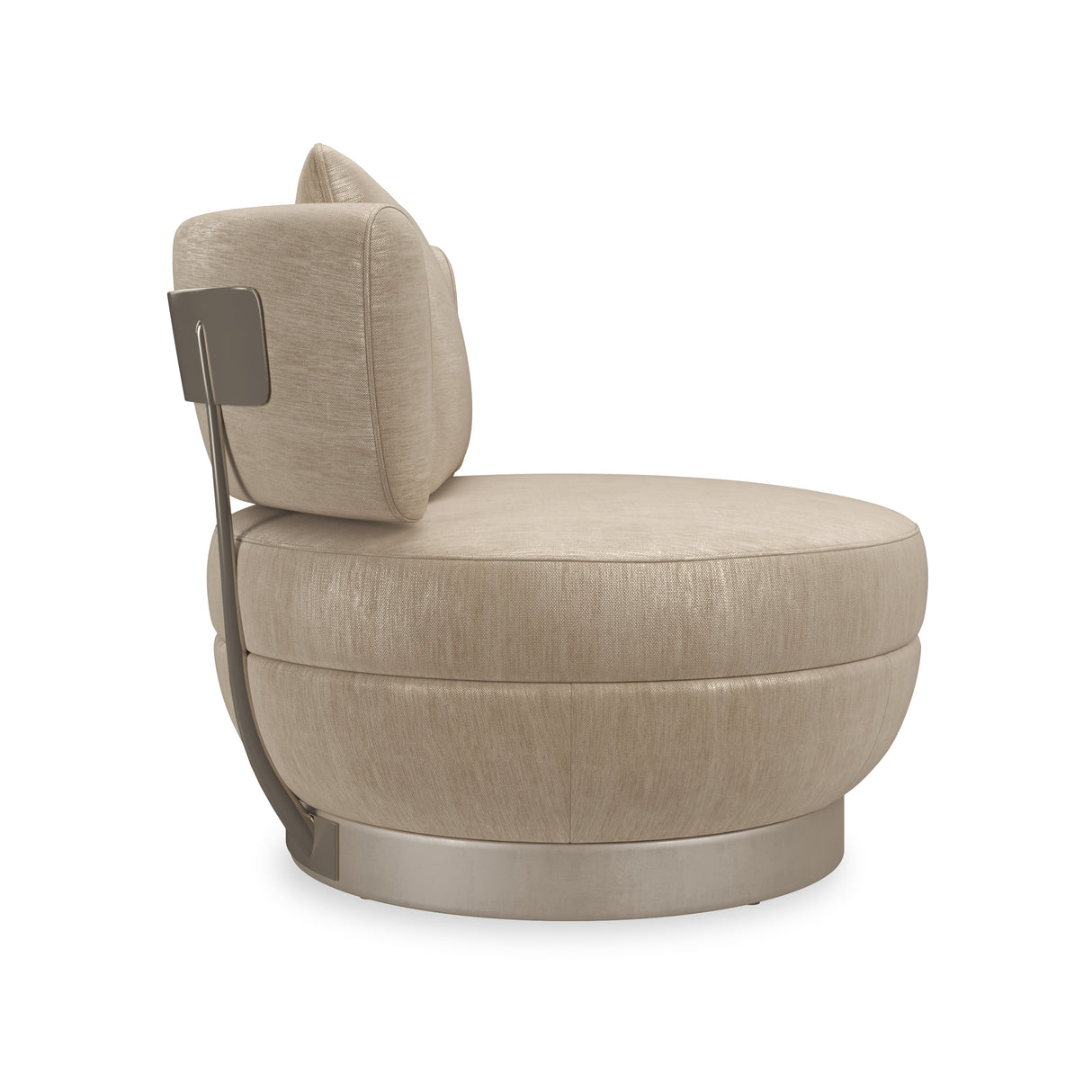 Chenille Swivel Lounge Chair | Caracole Celeste