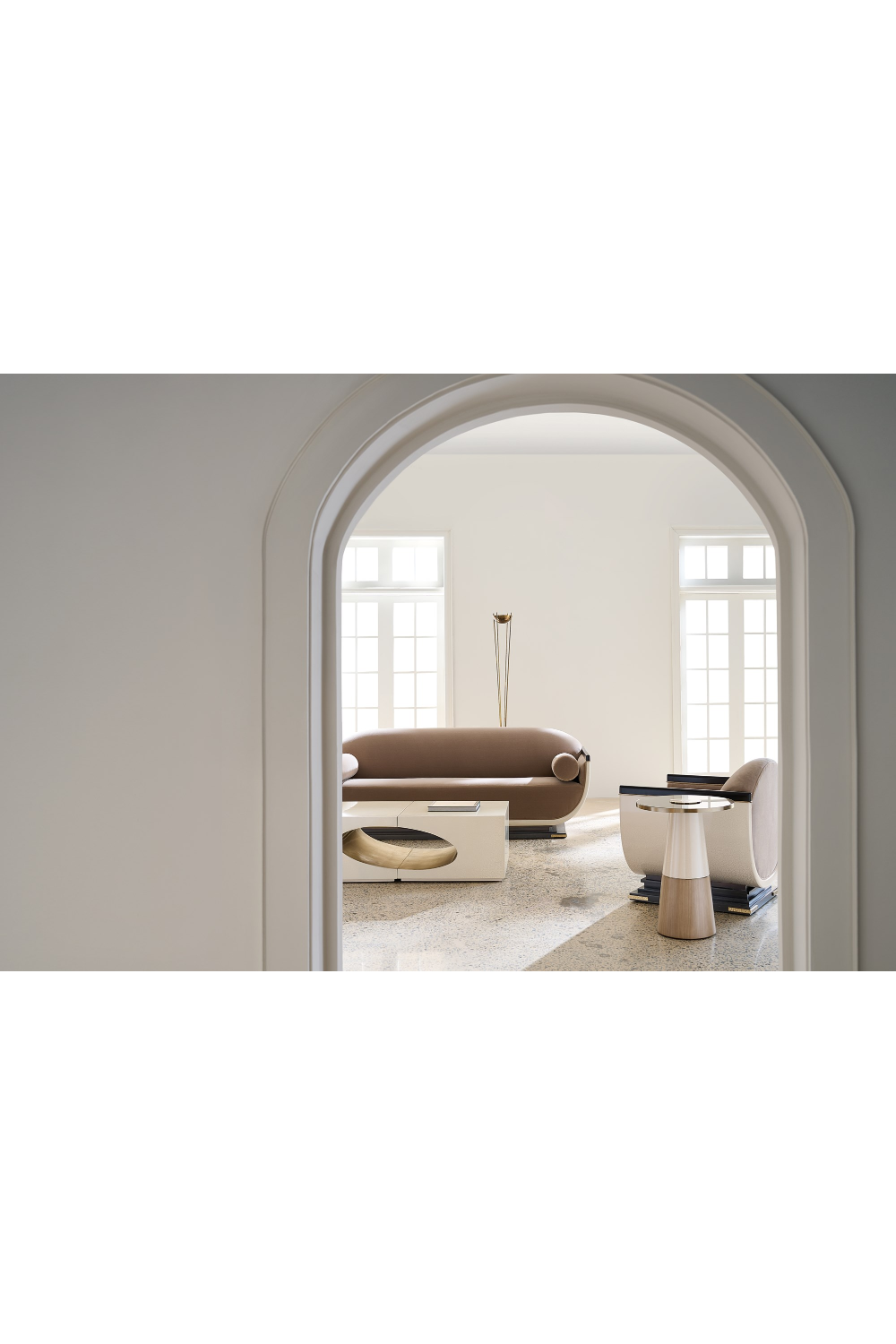 Scooped Frame Sofa | Caracole Helena | Caracole.eu.com
