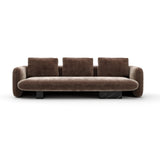 Taupe Velvet Sofa | Caracole Overlap
