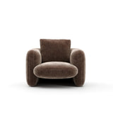 Taupe Velvet Lounge Chair | Caracole Overlap