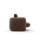 Taupe Velvet Lounge Chair | Caracole Overlap
