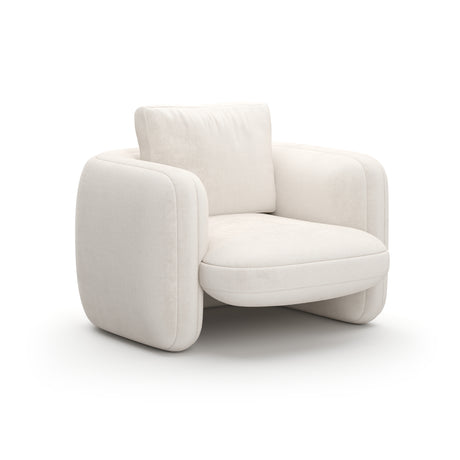 White Linen Accent Chair | Caracole Overlap