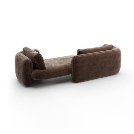 Taupe Velvet Bedroom Chaise | Caracole Overlap