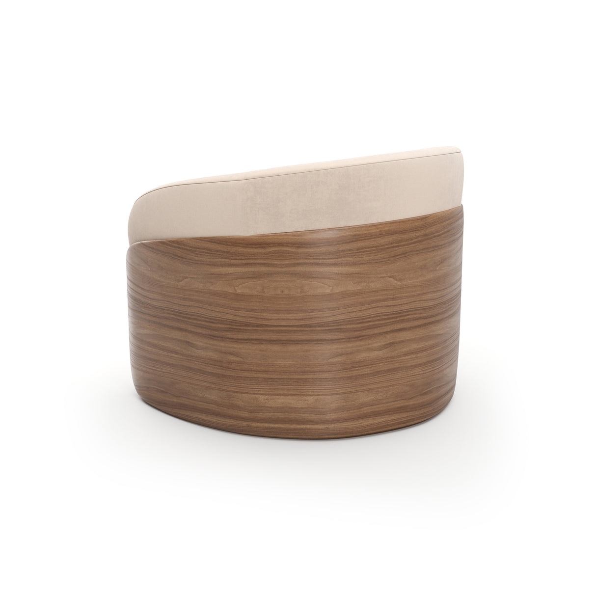 Ivory Mohair Lounge Chair | Caracole Fleur