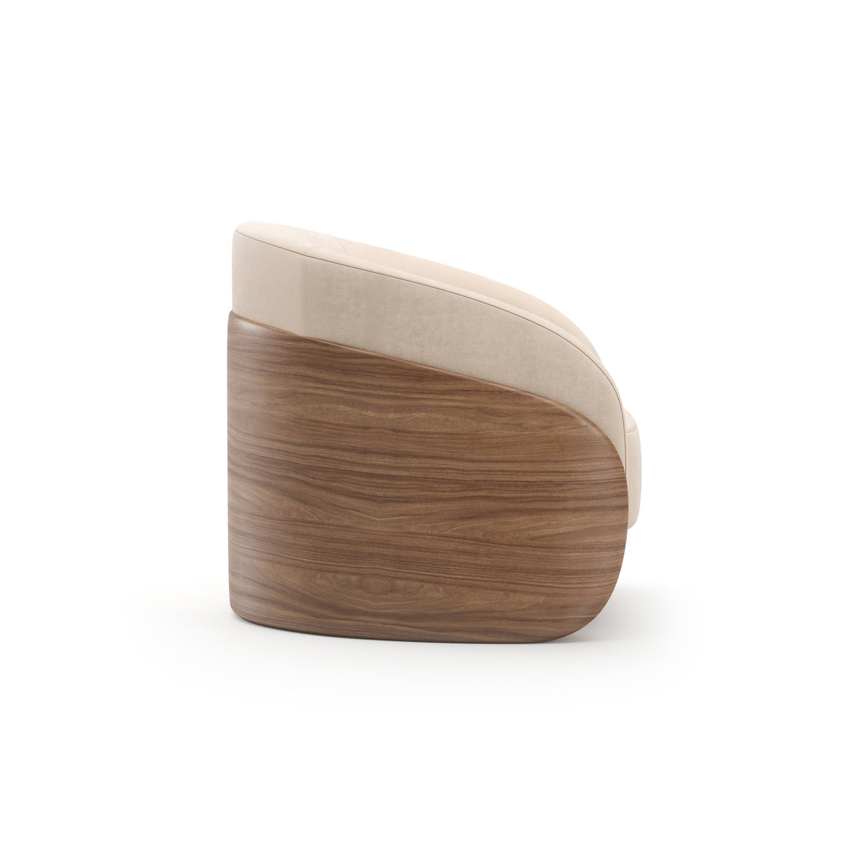 Ivory Mohair Lounge Chair | Caracole Fleur