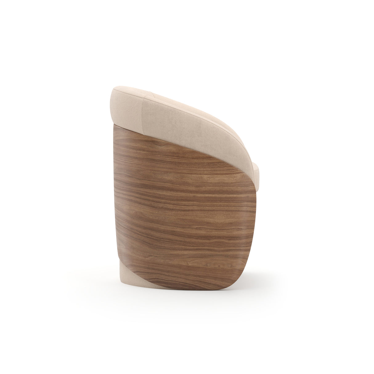 Ivory Mohair Dining Chair | Caracole Fleur