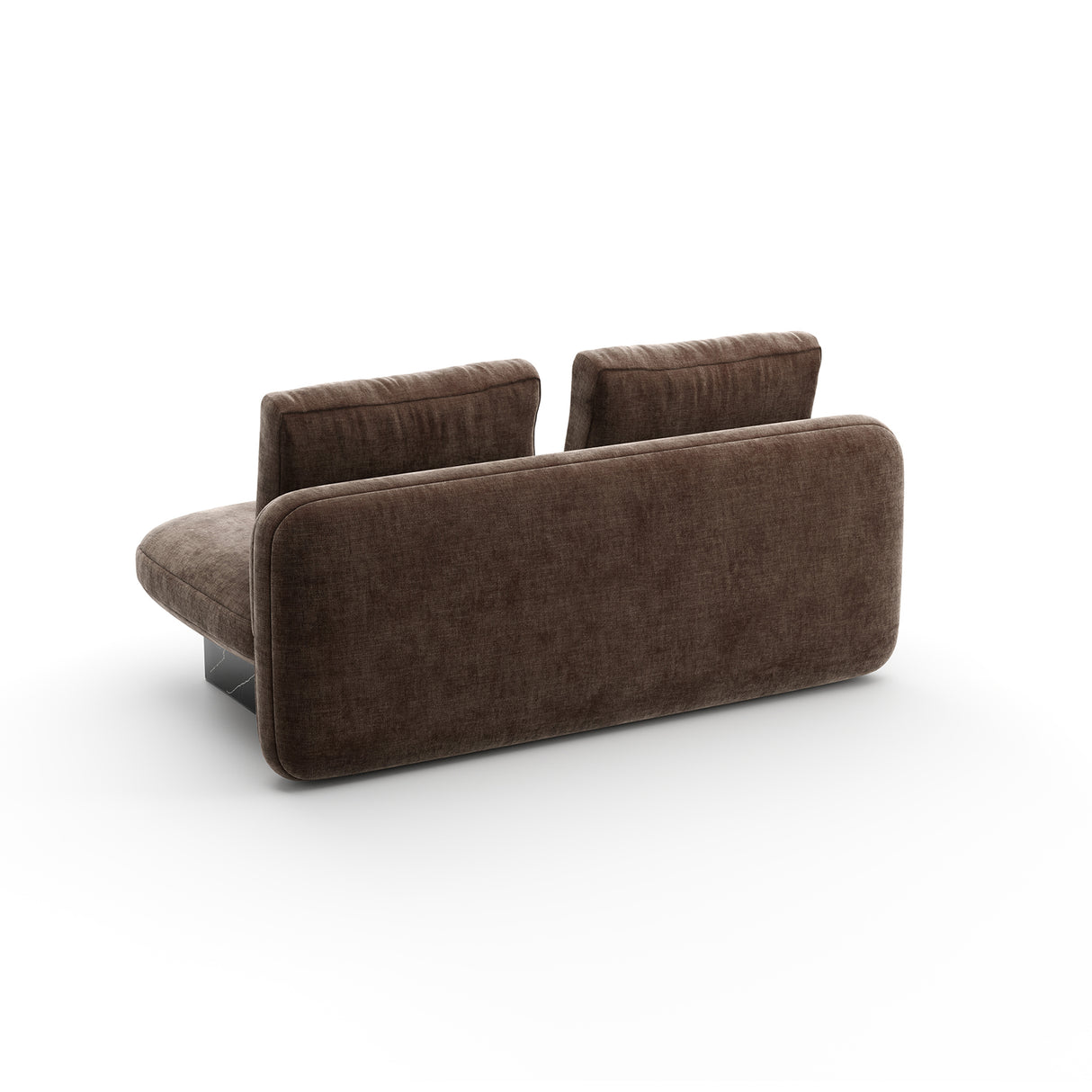 Taupe Velvet Loveseat | Caracole Overlap