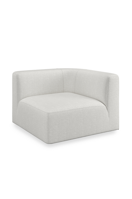 White Ribbed Linen Lounge Chair | Caracole Rhythm | Caracole.eu.com