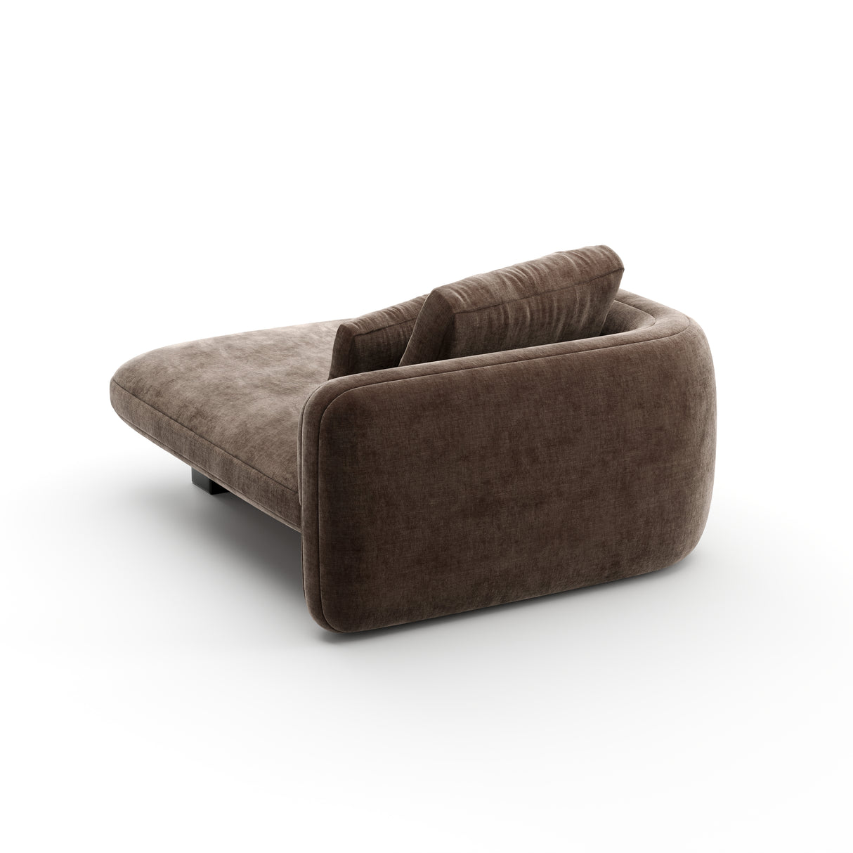 Taupe Velvet Left Chaise | Caracole Overlap
