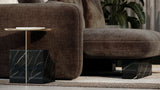 Taupe Velvet Left Chaise | Caracole Overlap