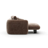 Taupe Velvet Left Chaise | Caracole Overlap