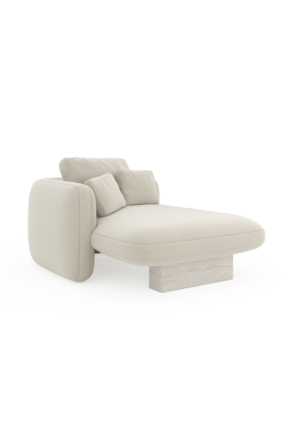 Ecru Linen Chaise Longue | Caracole Overlap | Caracole.eu.com