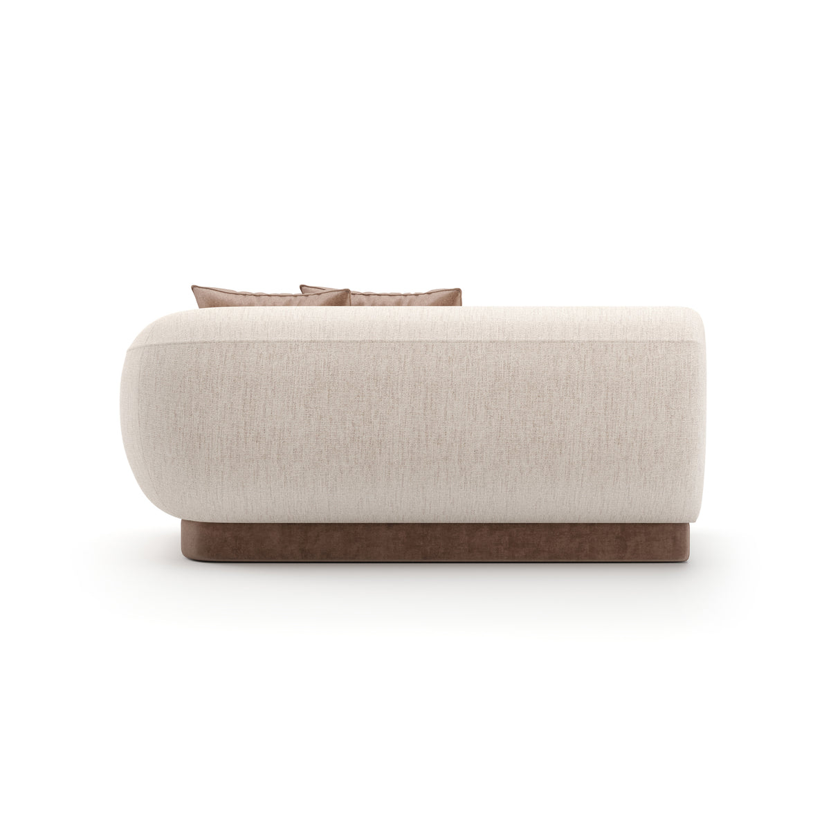 Beige Ribbed Linen Loveseat | Caracole Seta