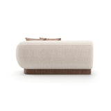 Beige Ribbed Linen Loveseat | Caracole Seta