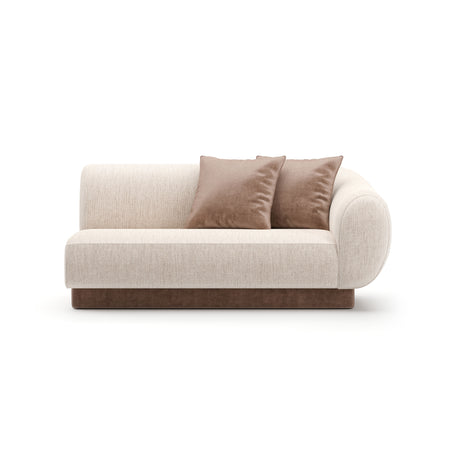 Beige Ribbed Linen Loveseat | Caracole Seta