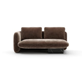 Taupe Velvet Left Loveseat | Caracole Overlap