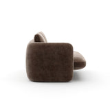 Taupe Velvet Left Loveseat | Caracole Overlap